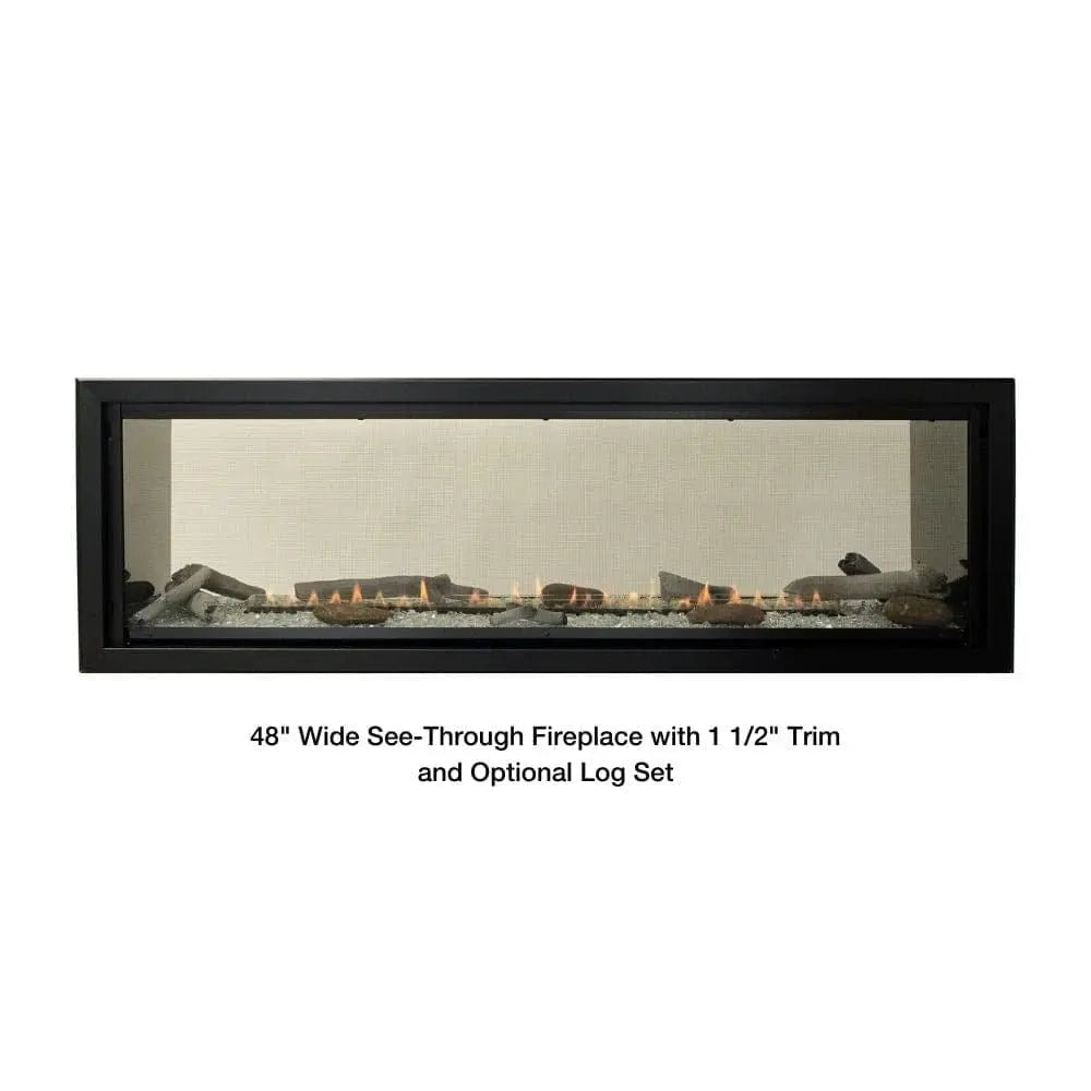 Empire 48" Boulevard Double-Sided Vent-Free Linear Gas Fireplace with Barrier