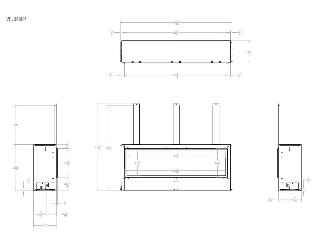 Empire 48" Boulevard Vent-Free Linear Gas Fireplace with Barrier