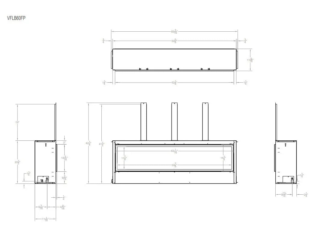 Empire 60" Boulevard Vent-Free Linear Gas Fireplace with Barrier and Remote Control