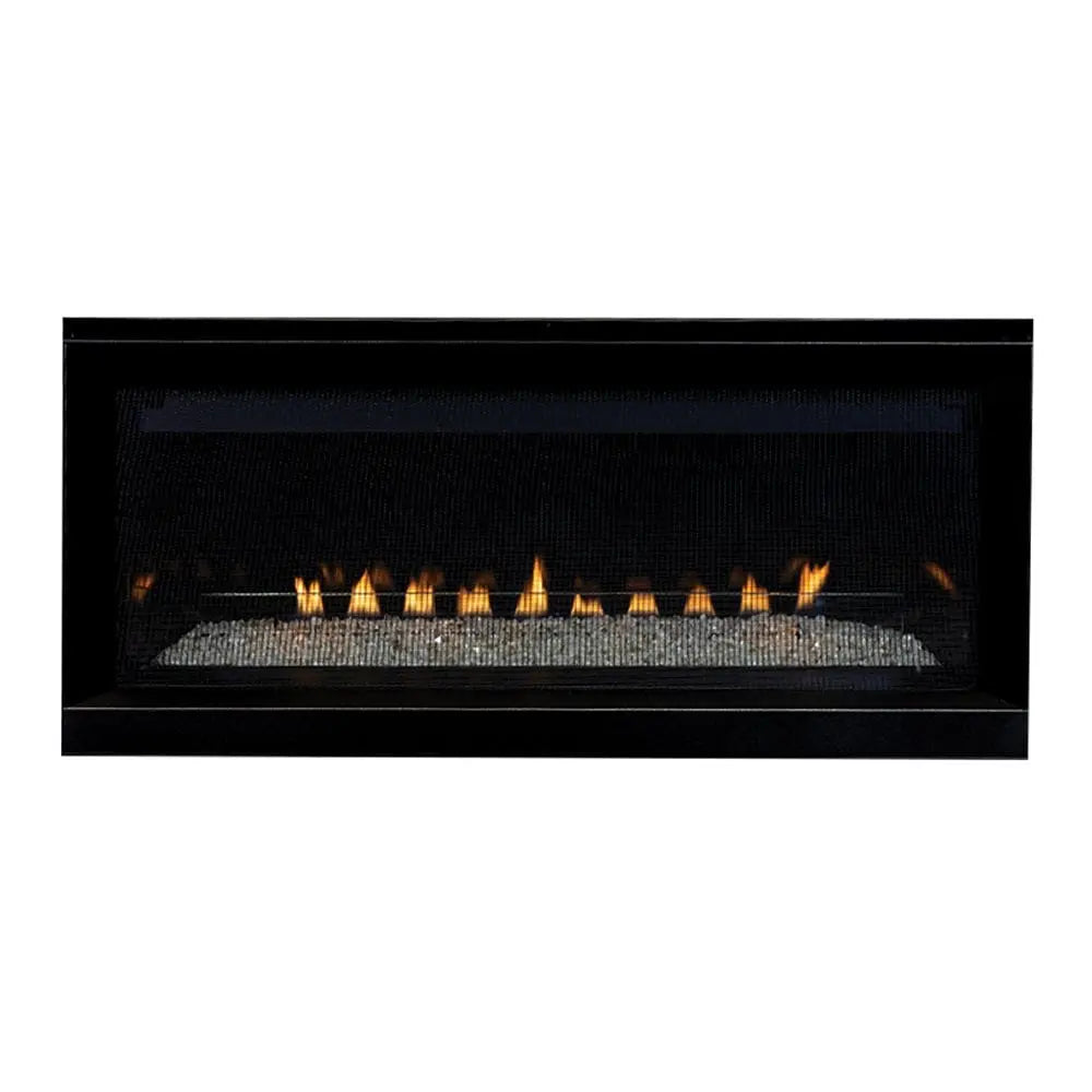Superior 45-Inch VRL3045 Linear Electronic Ignition Vent-Free Gas Fireplace with Remote and Crushed Glass Media