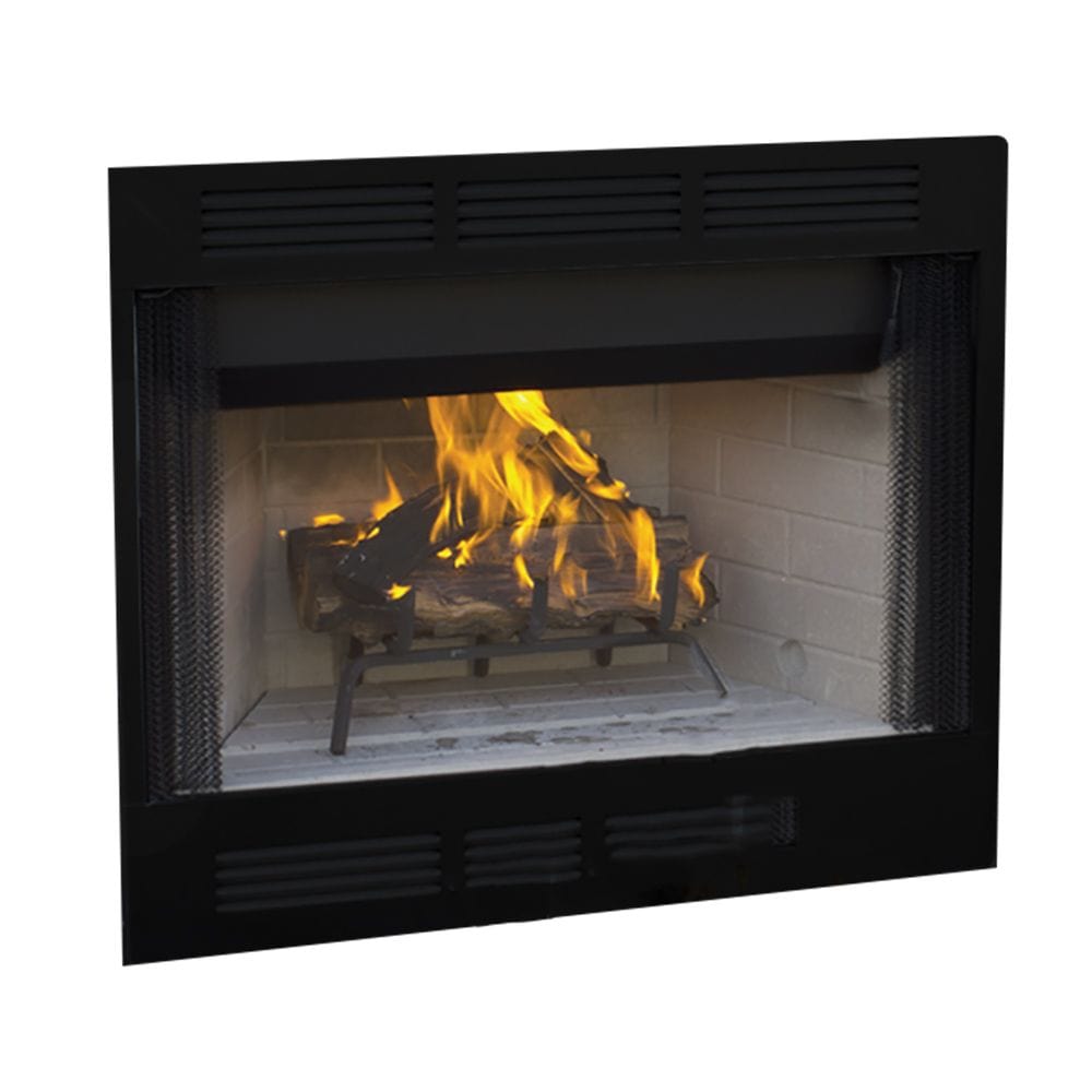 Superior WRT2000 Traditional Radiant Wood Burning Fireplace with White Stacked Panel