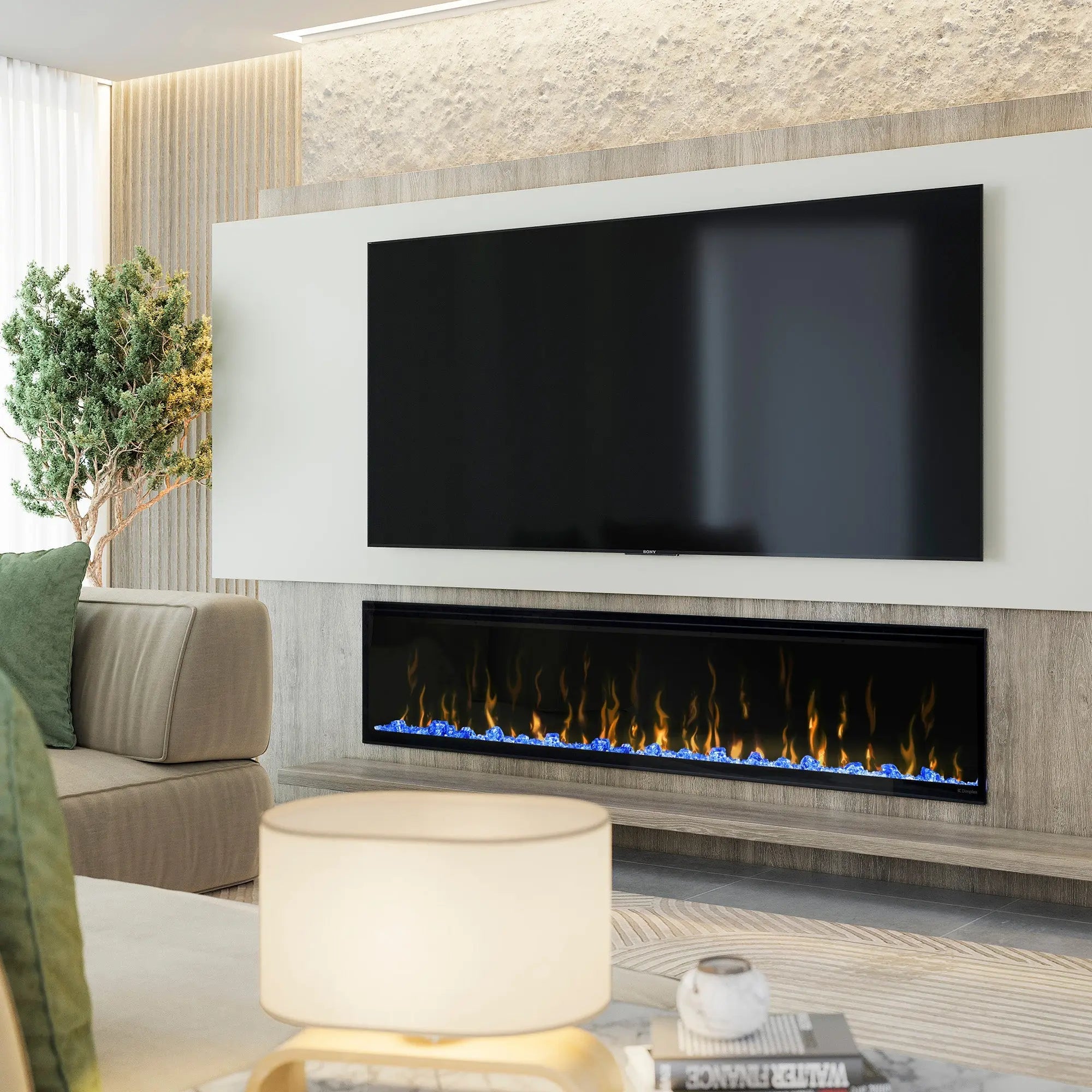 Dimplex Ignite XL 74" Built In | Wall Mount Linear Electric Fireplace | XLF74