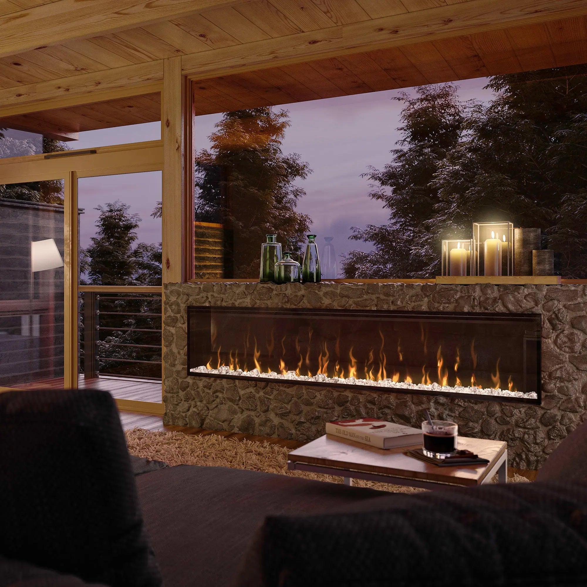 Dimplex Ignite XL 74" Built In | Wall Mount Linear Electric Fireplace | XLF74