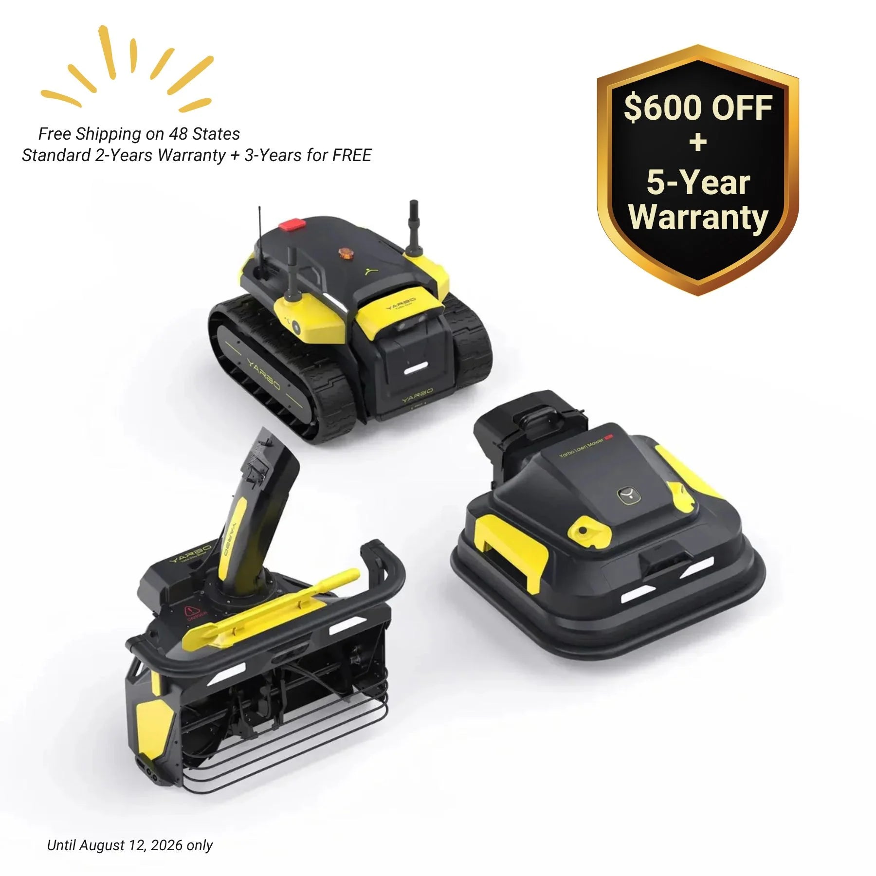 Yarbo Lawn Mower Pro + Snow Blower Robot | All-Season Autonomous System