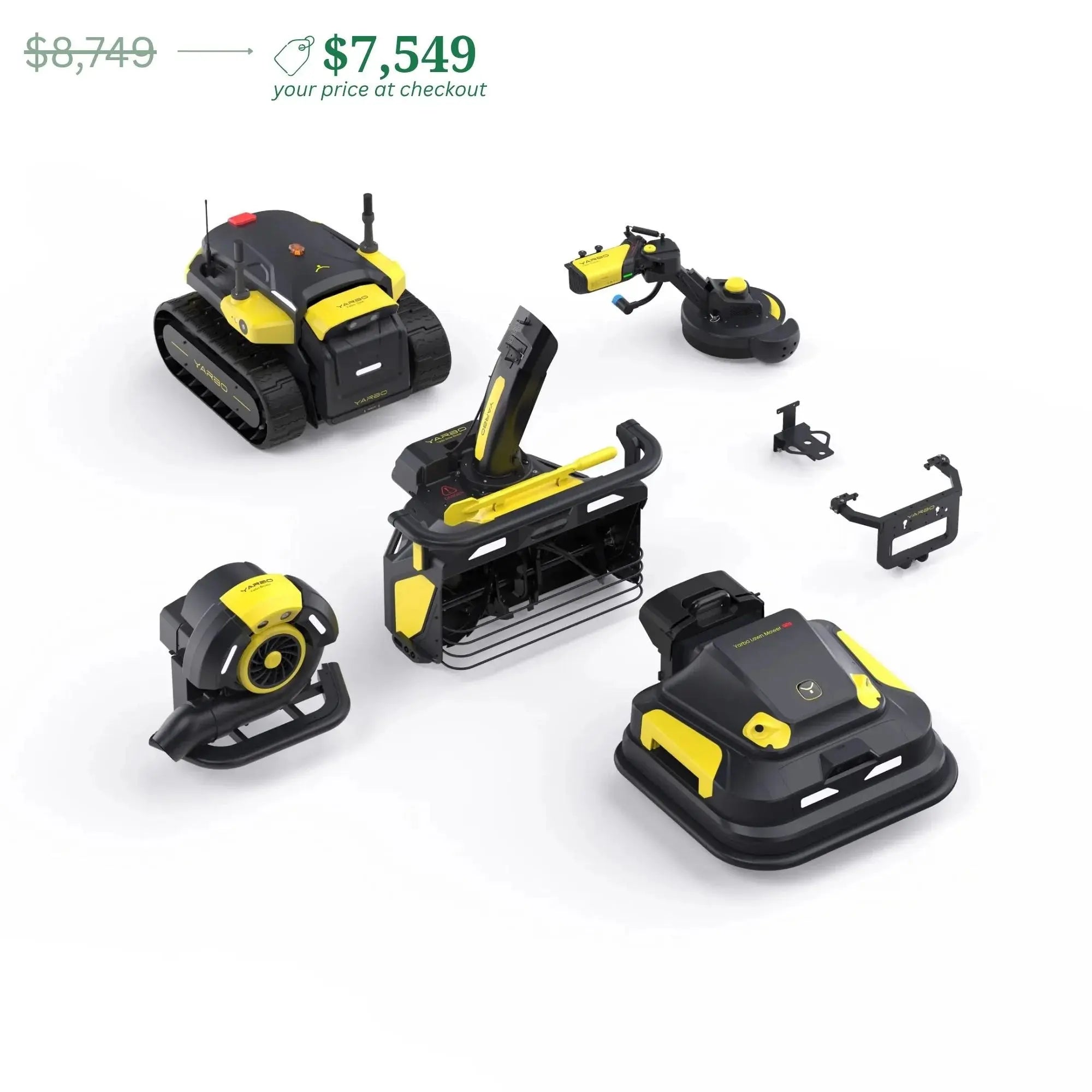 Yarbo Robotic Lawn Mower 5-in-1 PRO | Core, Mower Pro, Leaf, Snow & Trimmer