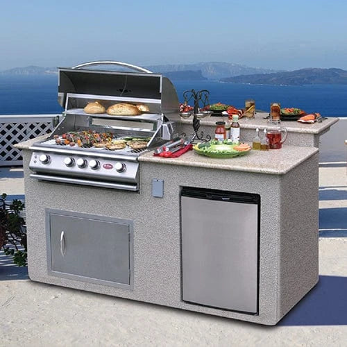 Cal Flame Tropical Q Escape Series BBQ Island with 4 Burner Grill | Model: PV6016 | AQVINA World