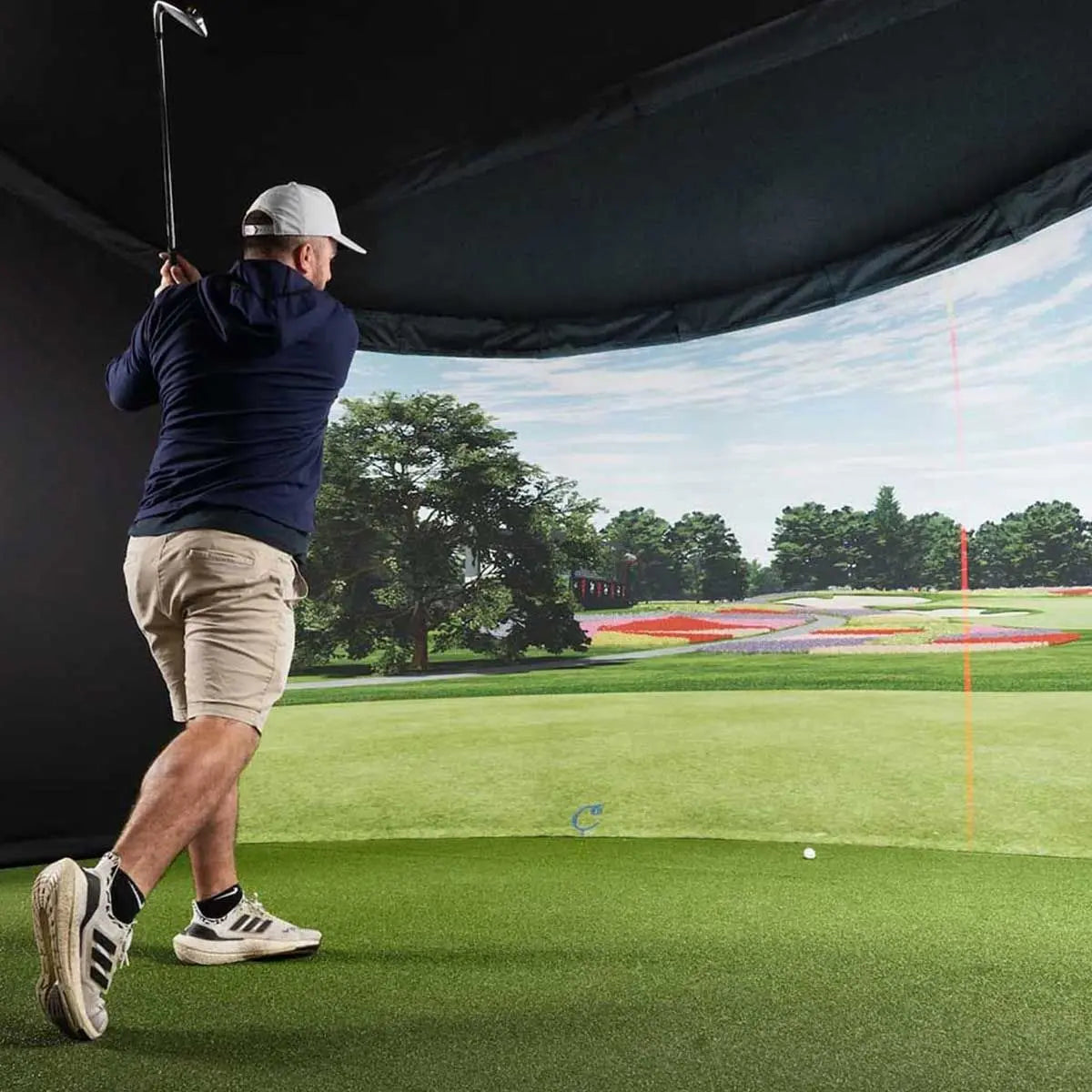 Carl’s Place Curved Golf Enclosure Kit with High-Contrast Gray Impact Screen — 9.5 × 16 | AQVINA World Aqvina LLC
