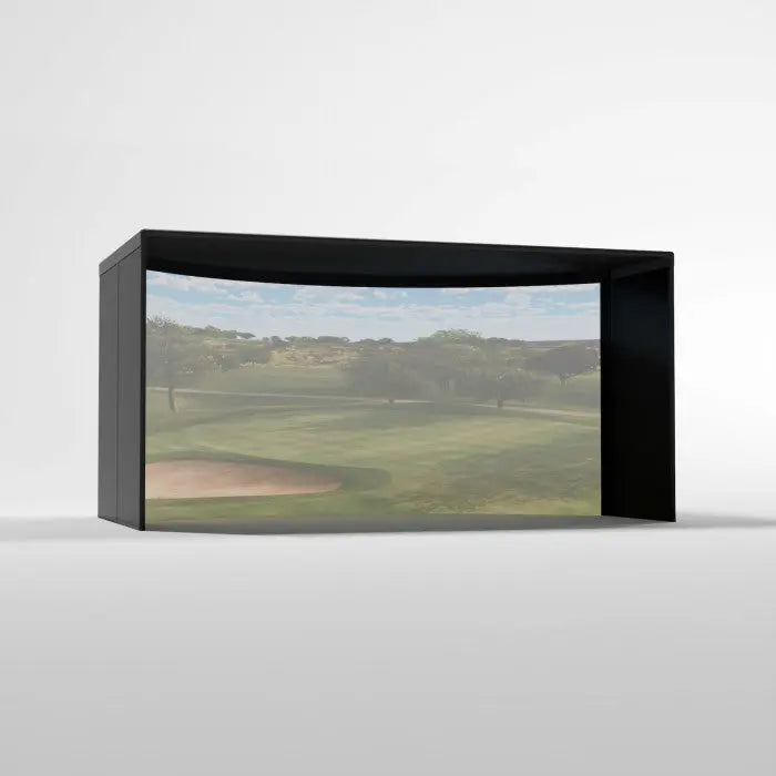 Carl's Place CURVED Golf Simulator Enclosure Kit with Premium Impact Screen 9.5'H × 14.5'W × 8'D | Model: cge-9-5x14-5x8 Carl's Place