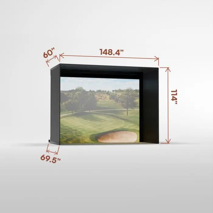 Carl's Place PRO Golf Simulator Enclosure Kit with Premium Impact Screen 9'H × 12'W × 5'D | Model: pgec2-pm-9x12x5 Carl's Place