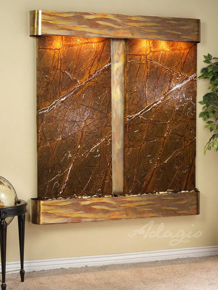 Adagio Cottonwood Falls - Indoor Wall Fountain AWF-CFR1002 - Aqvina LLC