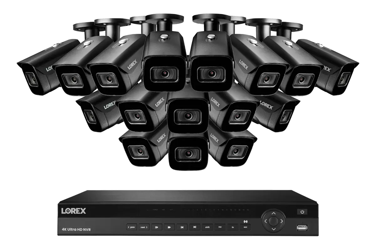 Lorex 4K (16 Camera Capable) 6TB Wired NVR System with Nocturnal 3 Smart IP Bullet Cameras – Complete Security Solution - Aqvina LLC
