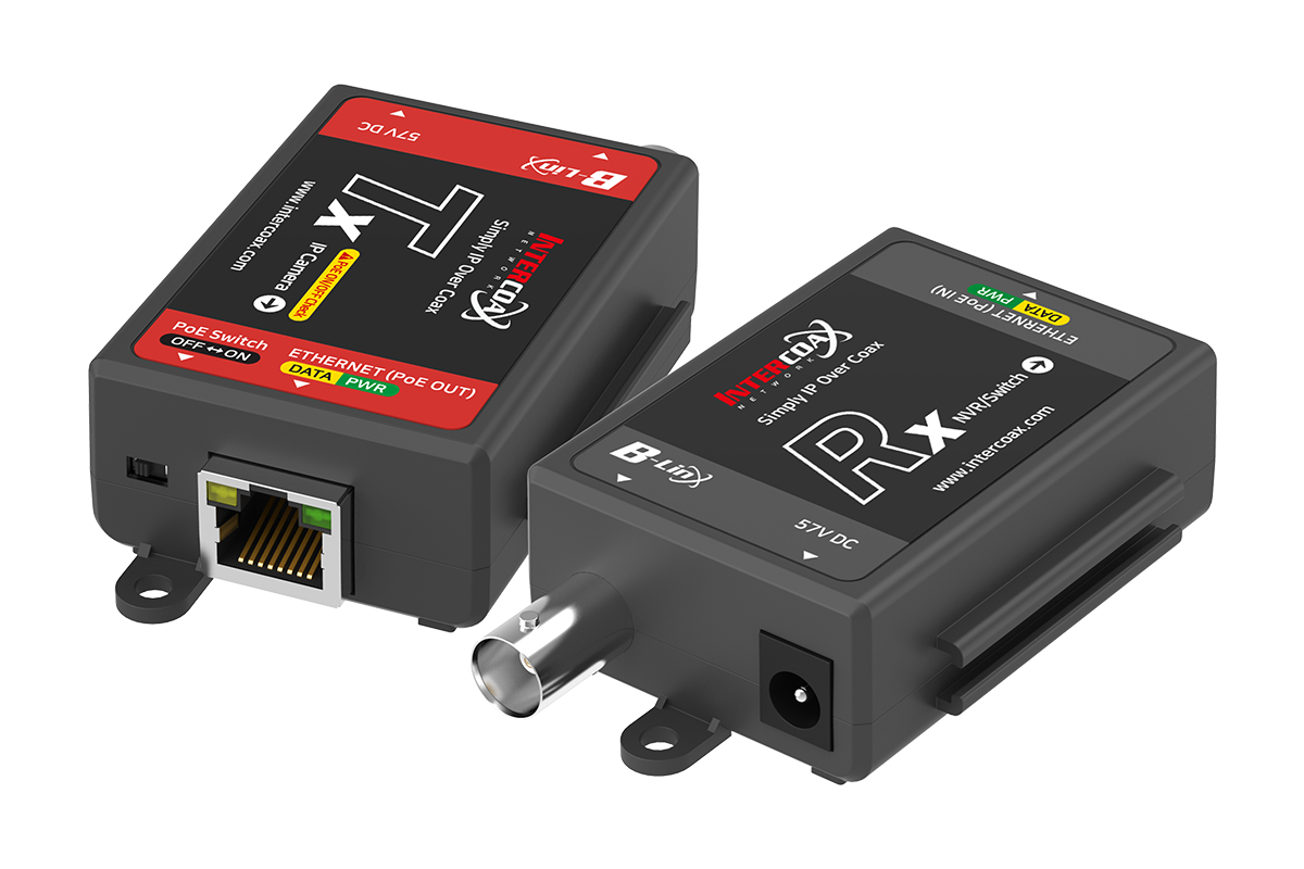 Lorex Single Port IP & PoE over Coax Set (400m/1300ft End-to-End Converters)