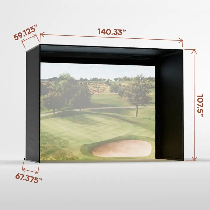 Carl's Place DIY Golf Simulator Enclosure Kit with Premium Impact Screen 8.5x11.5 | Model: gekc2-pm-8-5x11-5x5 Carl's Place