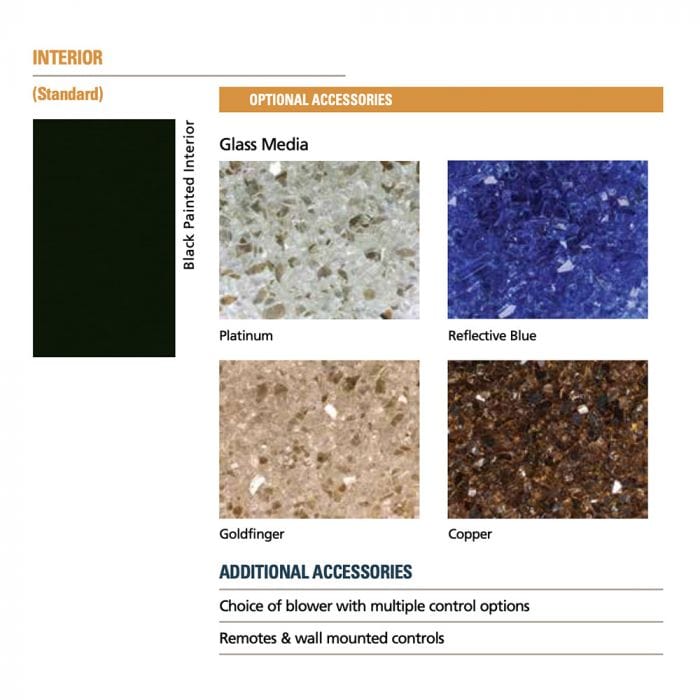 Superior 33-Inch DRC2033 Contemporary Electronic Ignition Direct Vent Gas Fireplace with Crushed Glass Media