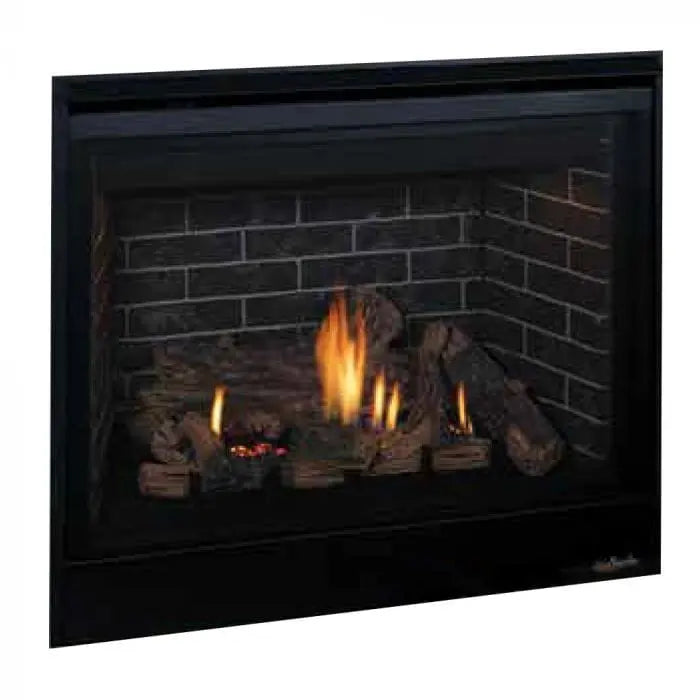 Superior 35-Inch DRT3535 Traditional Electronic Ignition Direct Vent Gas Fireplace with Remote and Charred Oak Log Set