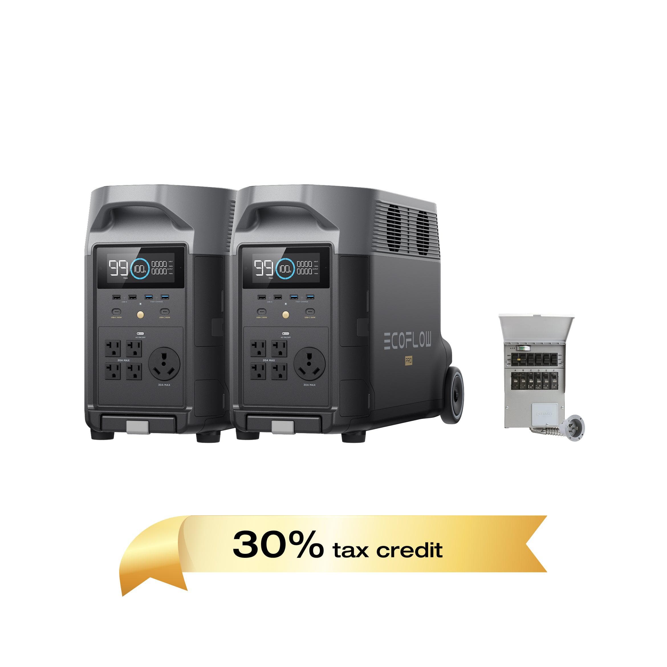 EcoFlow DELTA Pro*2 + Double Voltage Hub + Transfer Switch