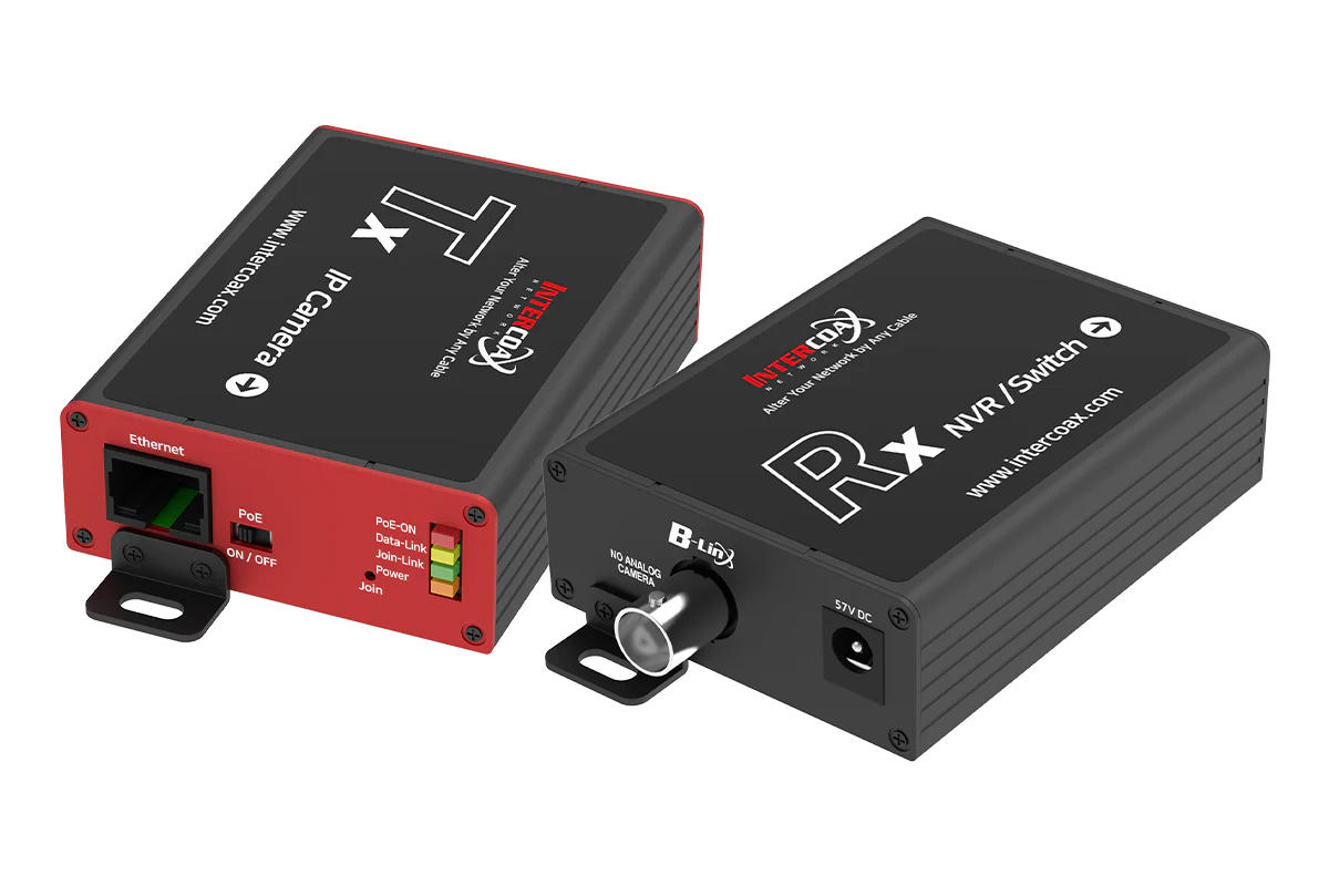 Lorex Professional Single Port IP & PoE over Coax Set (1200m/4000ft End-to-End Converters)