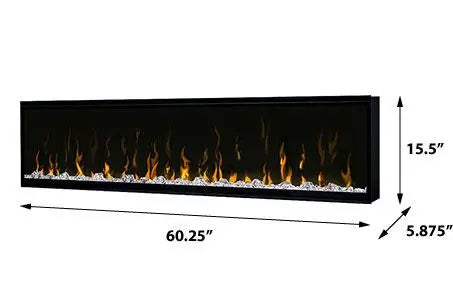 Dimplex Ignite XL 60" Built In | Wall Mount Linear Electric Fireplace | XLF60