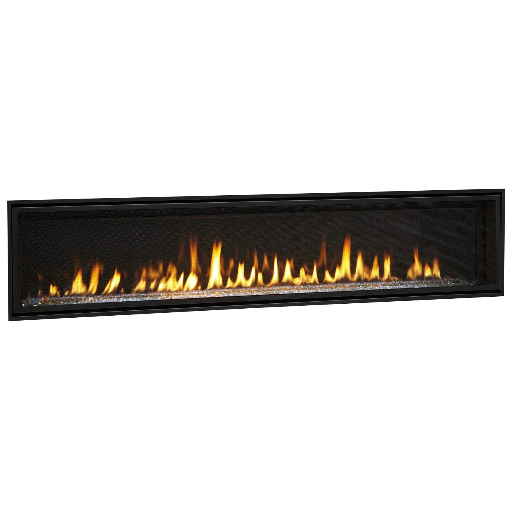 Majestic Echelon II 72" direct vent gas fireplace featuring an IntelliFire touchscreen remote control.
