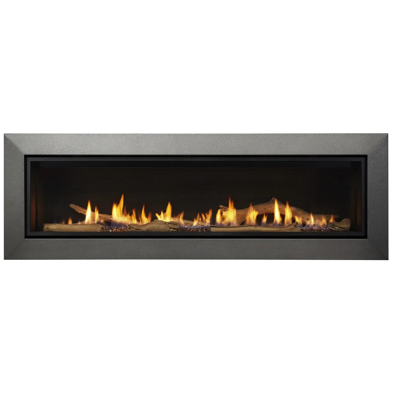 Majestic Echelon II 60" direct vent gas fireplace featuring an IntelliFire touchscreen remote control.