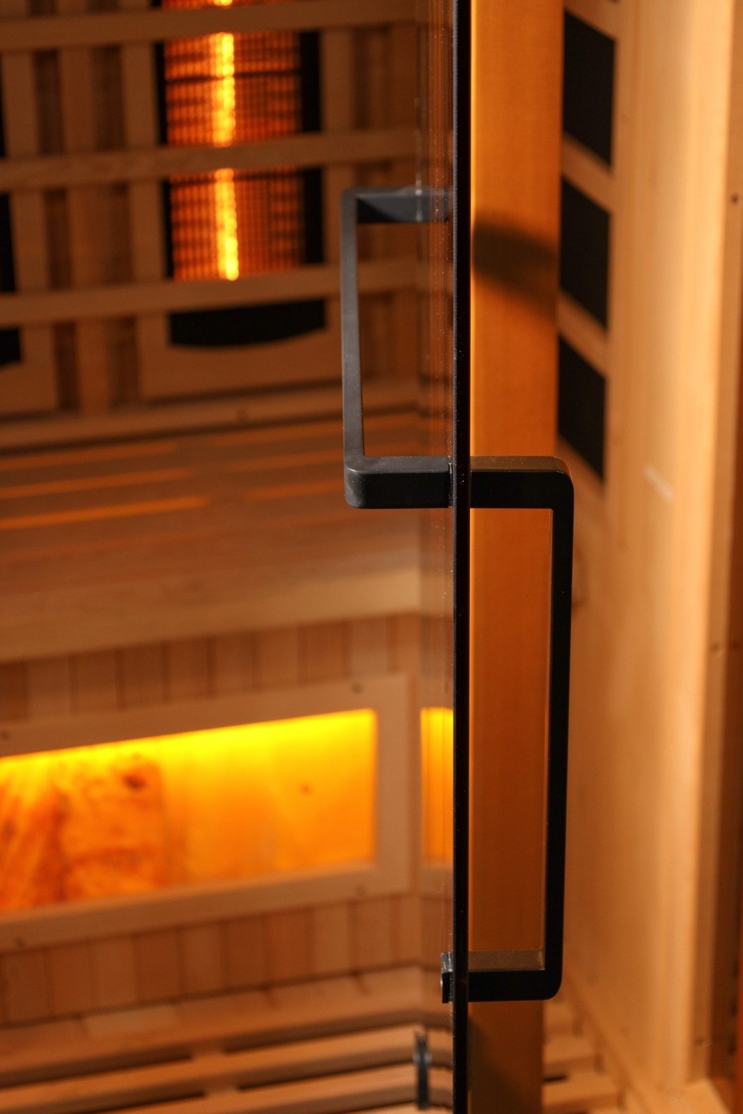 Golden Designs 3-Person Full Spectrum PureTech™ Near Zero EMF Corner Unit Infrared Sauna with Himalayan Salt Bar | Model: GDI-8035-03