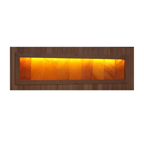 Golden Designs Near Zero EMF 4-Person Full Spectrum PureTech™ Infrared Sauna with Himalayan Salt Bar | Model: GDI-8040-03