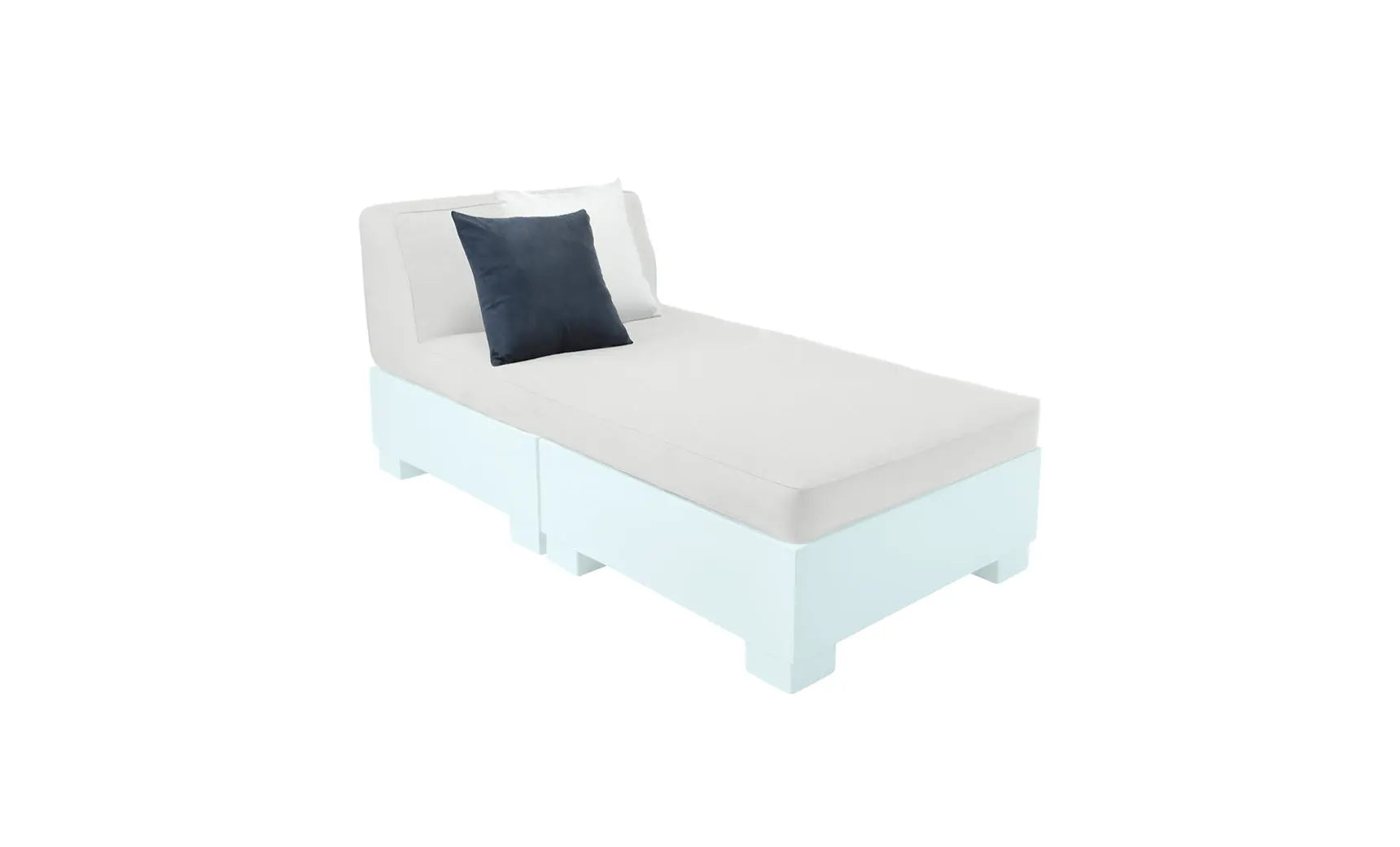 Affinity 2-piece sun chair in beige fabric with wooden frame and armrests