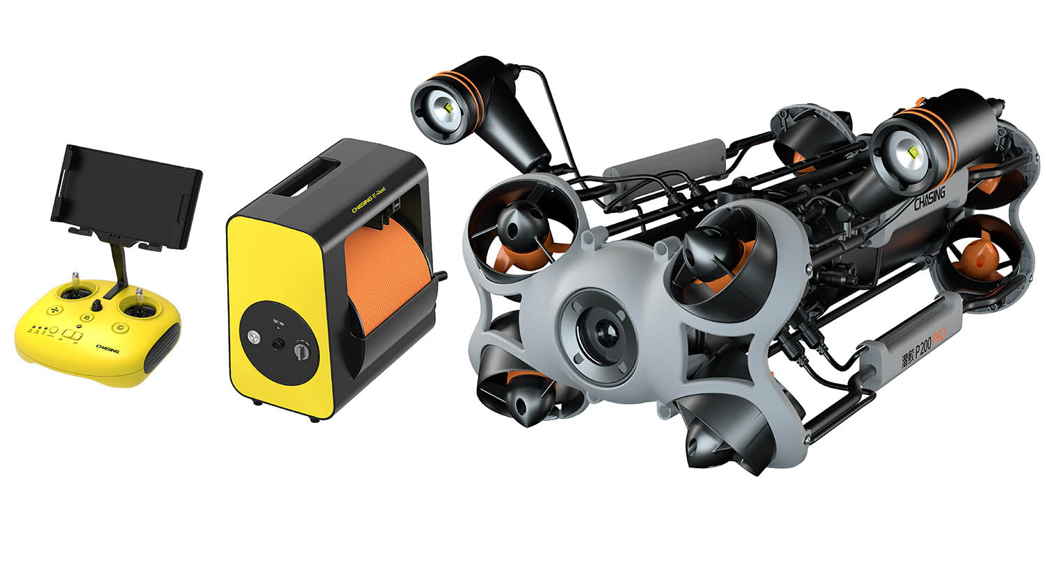 Chasing M2 Pro Max underwater drone with eight thrusters and industrial-grade housing for deep-sea exploration
