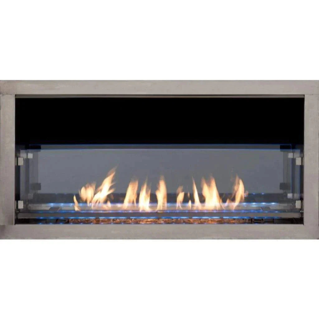 Superior 48-Inch VRE4648 Outdoor Linear Vent-Free Gas Fireplace with LED Lights and Crystal Crushed Glass Media