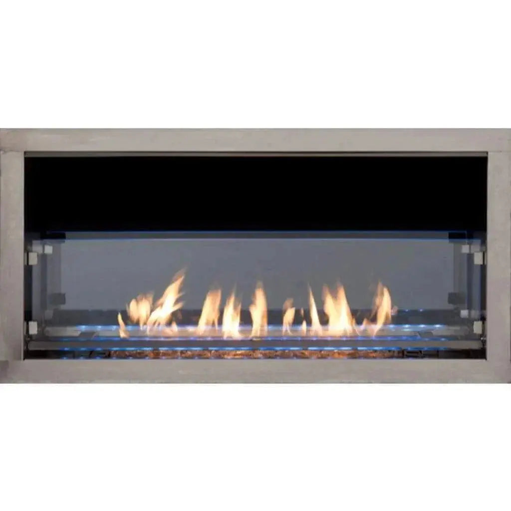 Superior 72-Inch VRE4672 Outdoor Linear Vent-Free Gas Fireplace with LED Lights and Crystal Crushed Glass Media
