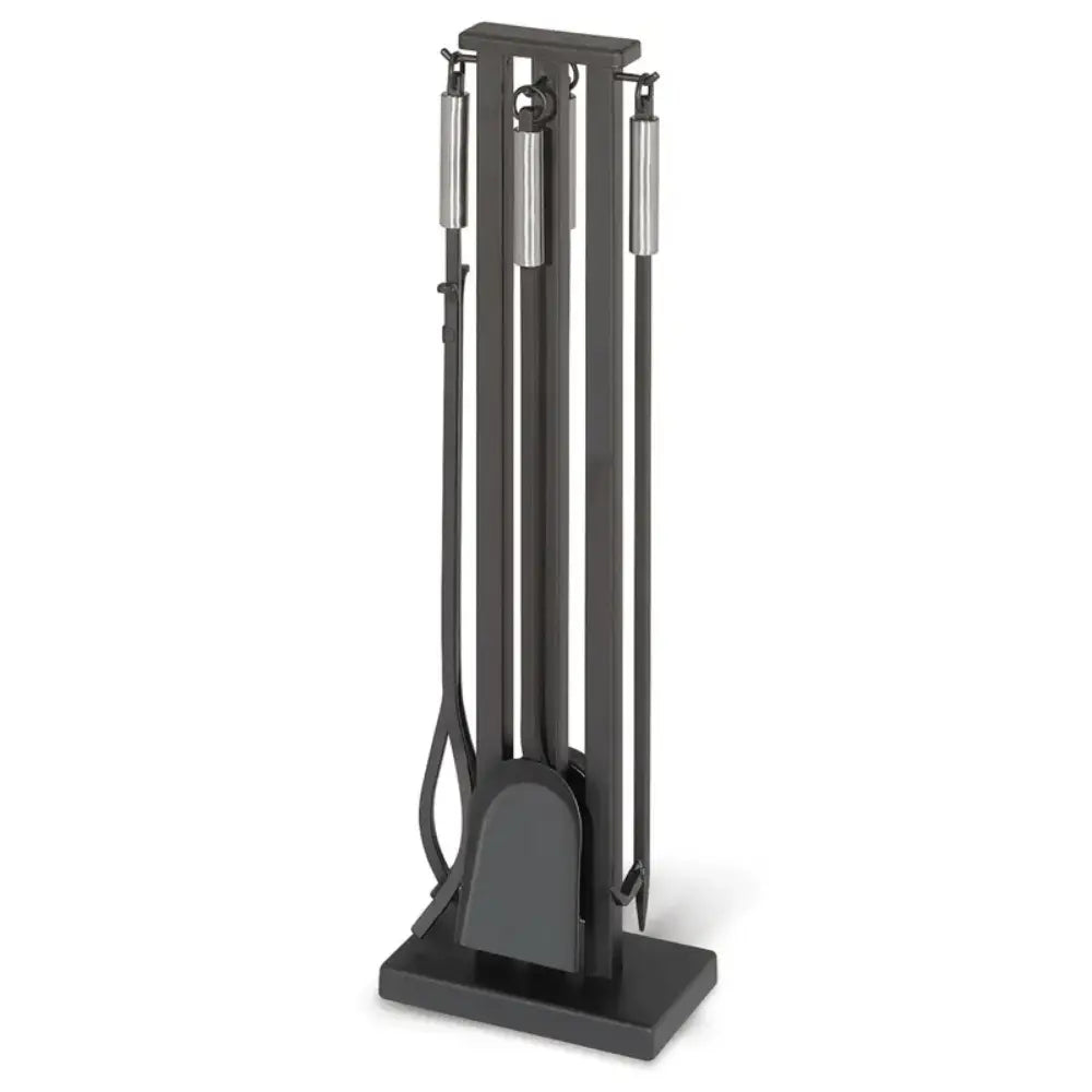 Pilgrim 32 Inch Contemporary Brushed Steel Fireplace Tool Set