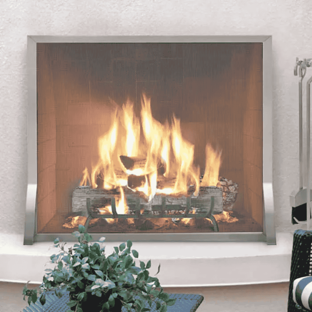 Pilgrim 39 Inch Newport Stainless Steel Fireplace Screen