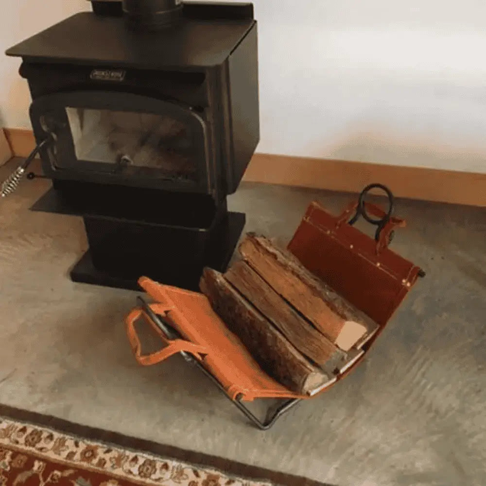 Pilgrim Forged Iron Firewood Basket and Log Carrier