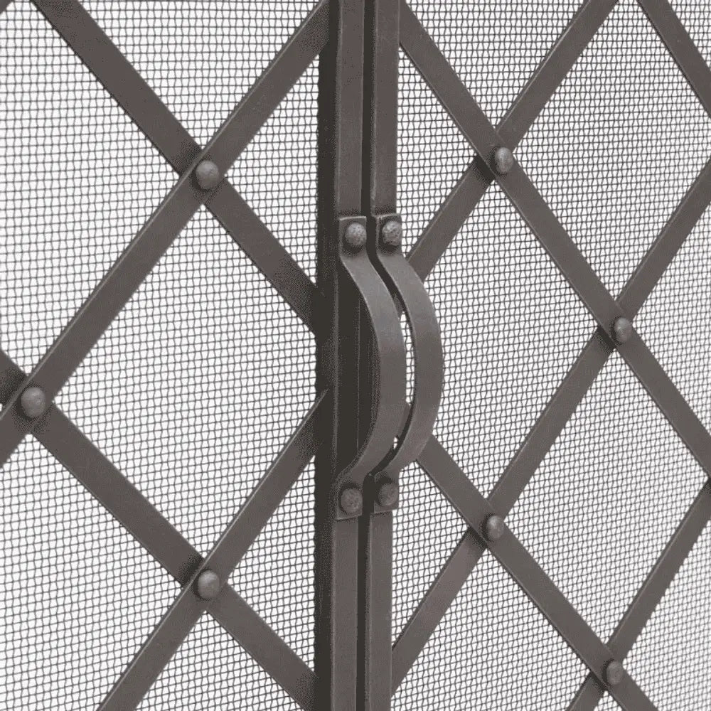 Pilgrim Iron Weave Door Fireplace Screen
