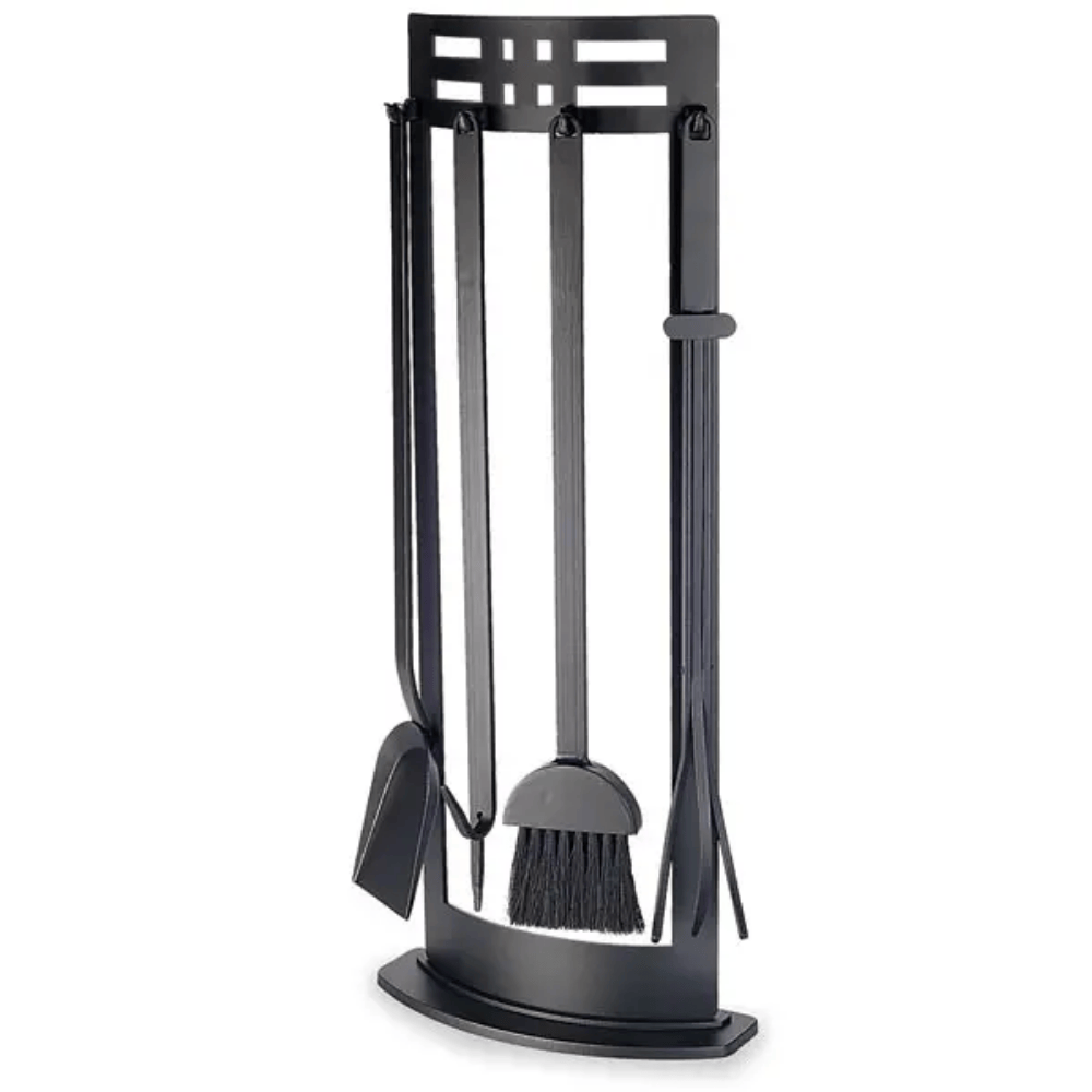 Pilgrim Matte Black Portfolio Fireplace Tool Set