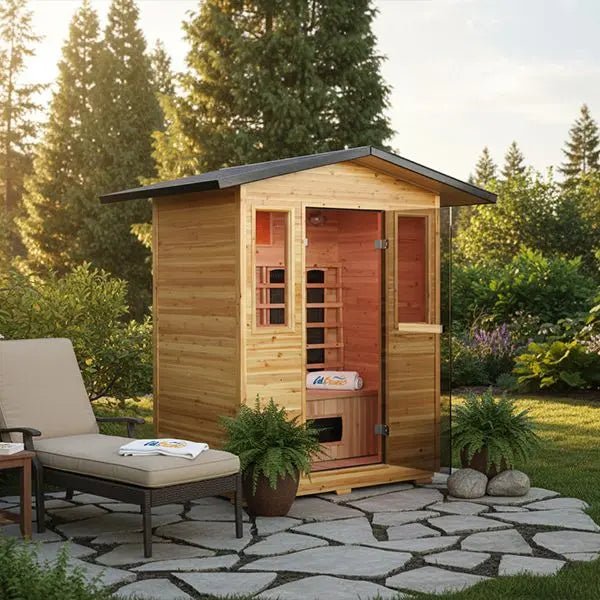 Cal Saunas Solara Outdoor 3-Person Infrared Sauna | AQVINA World - Aqvina LLC