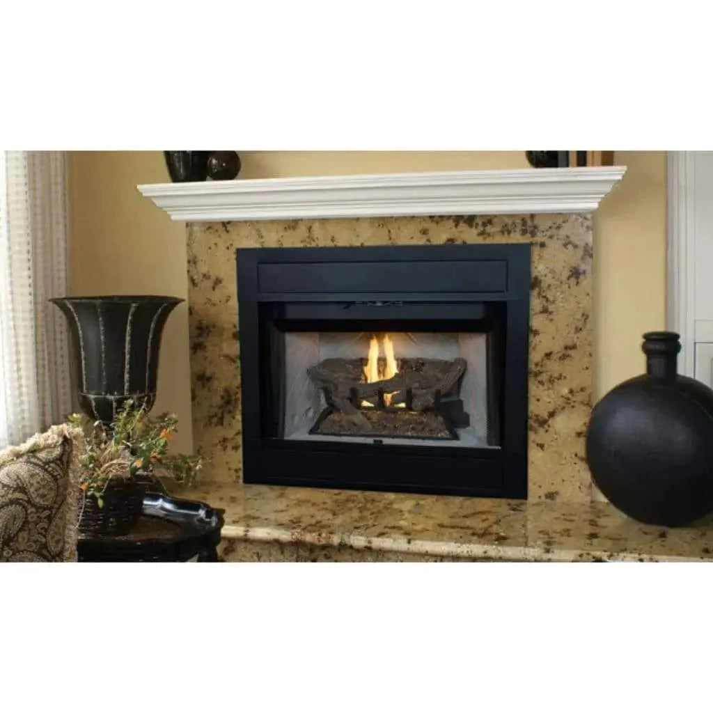 Superior 36-Inch Traditional Smooth Faced B-Vent Gas Fireplace with Refractory Panel