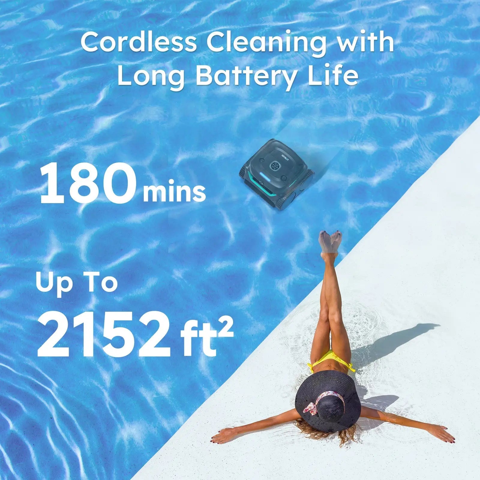 WYBOT C2 Vision Cordless Robotic Pool Cleaner - Aqvina LLC
