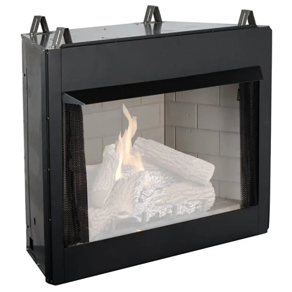 Superior VRT25WS 24-Inch Tall Opening Vent-Free Firebox with White Stacked Panel
