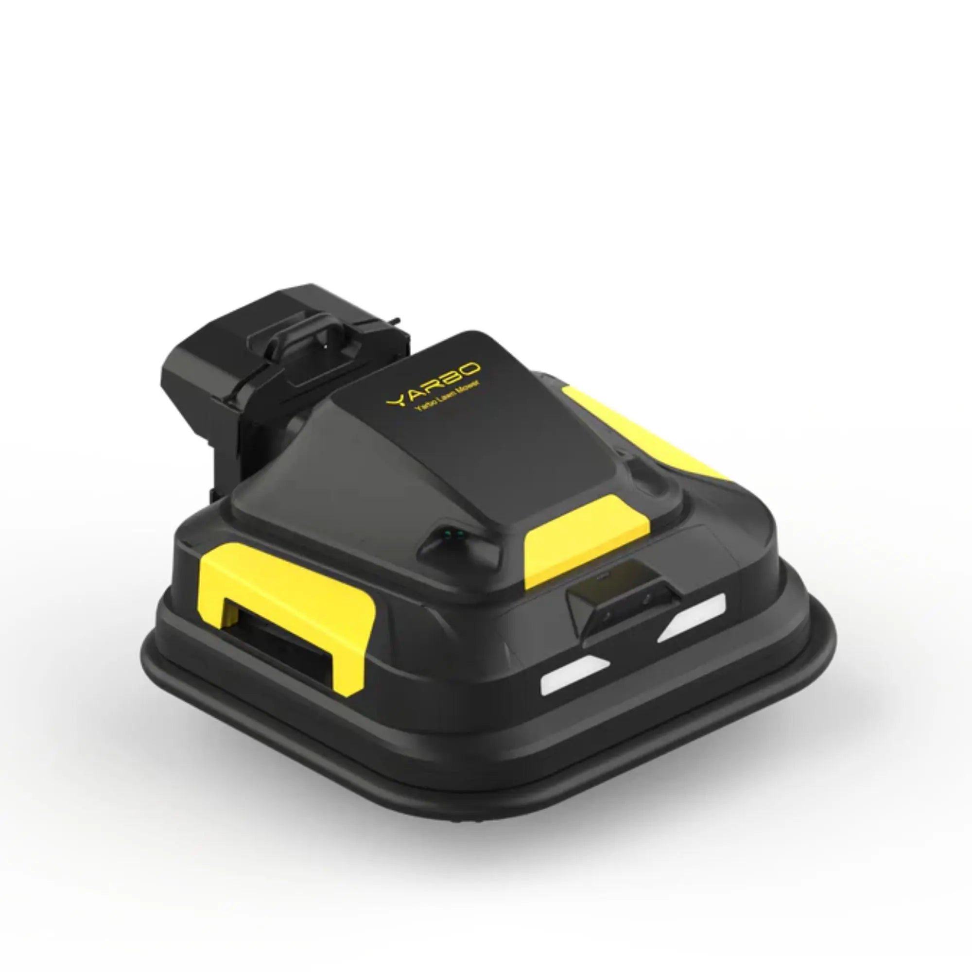 Black and yellow lawn mower module main image with white background