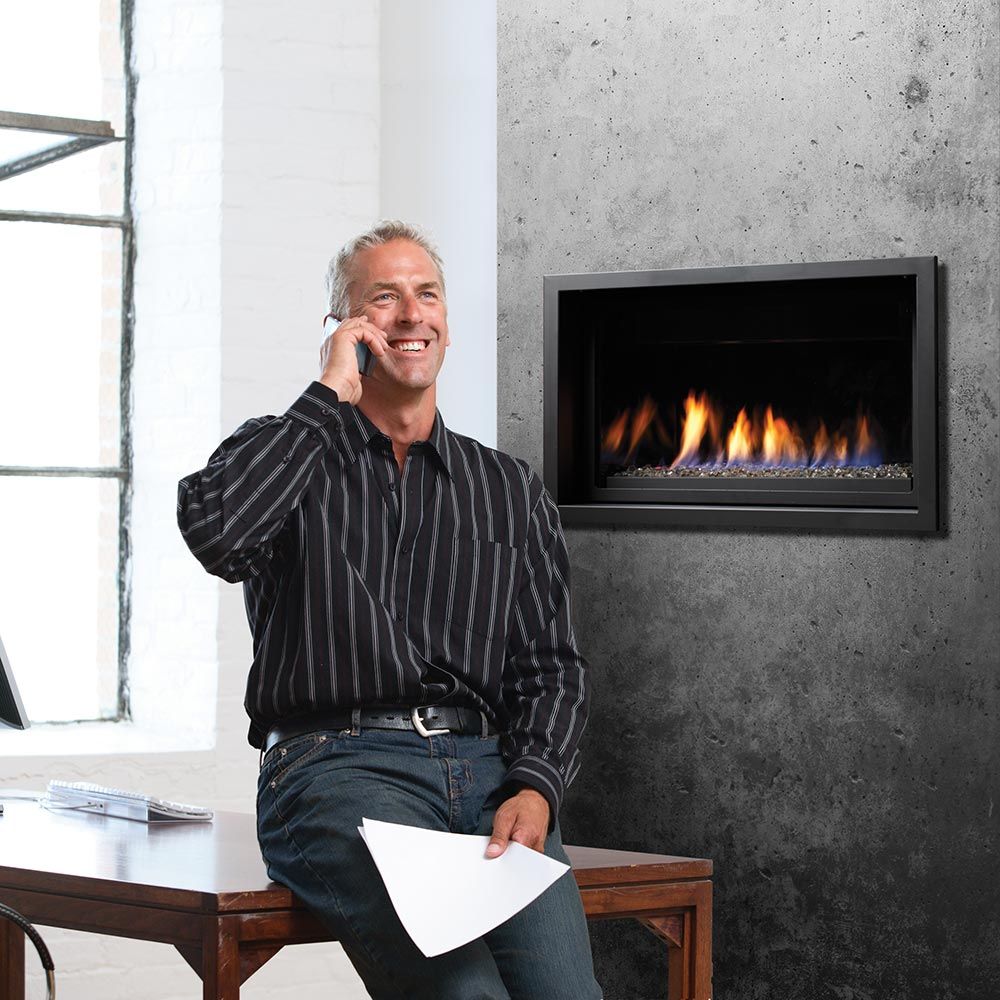 Kingsman 36" Zero Clearance Direct Vent Gas Fireplace ZCVRB3622