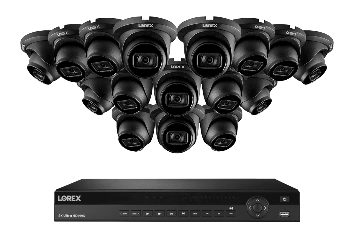 Lorex 4K (16-Camera Capable) 6 TB Wired NVR System with Nocturnal 3 Smart IP Dome Cameras