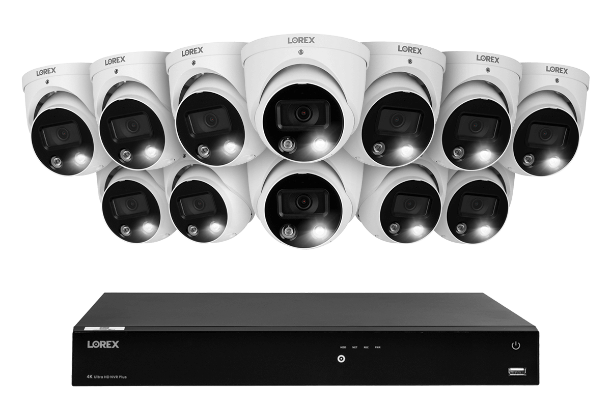 Lorex Fusion 16-Channel 4K NVR System with H13 IP Dome Cameras