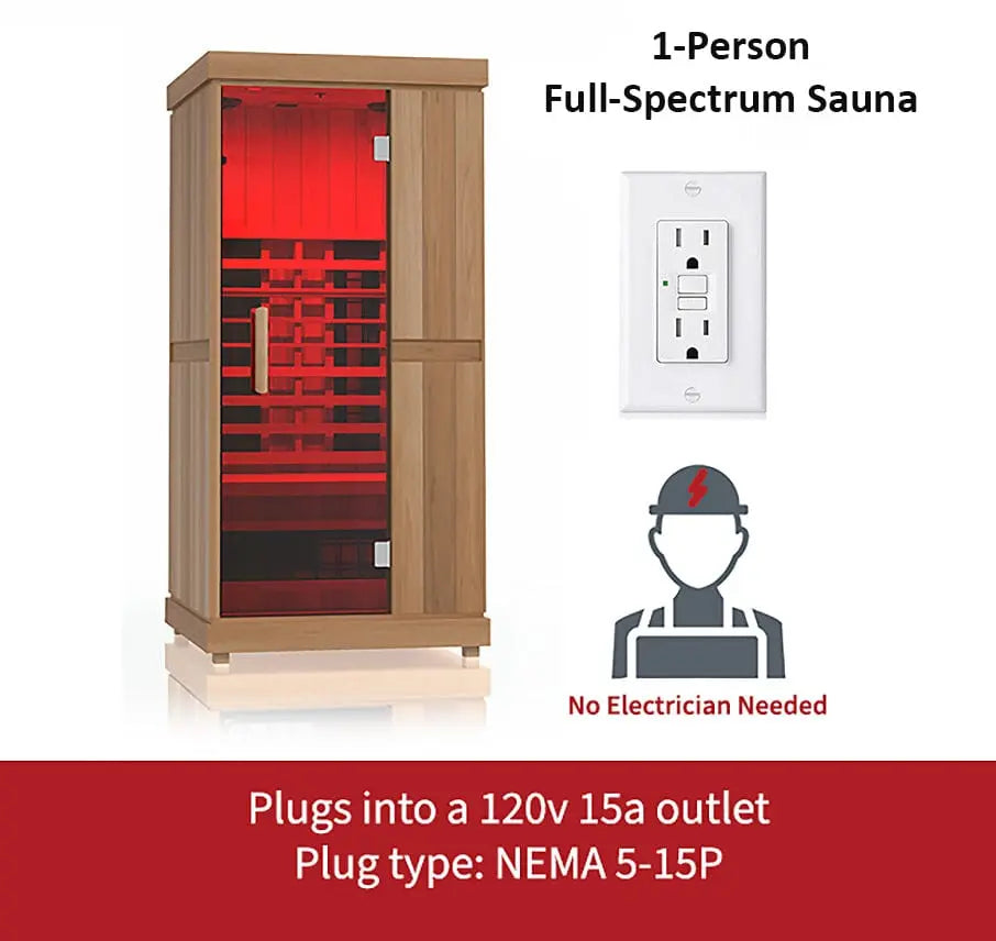 Finnmark 1-Person Full-Spectrum Home Infrared Sauna FD-1 | AQVINA World - Aqvina LLC