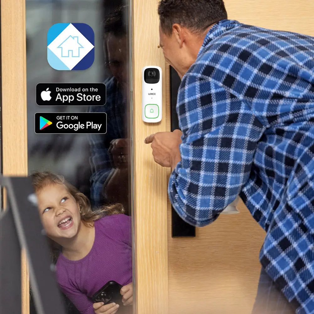 Lorex 2K Wi-Fi Video Doorbell (Battery-Operated, 32GB) – Open Box - Aqvina LLC