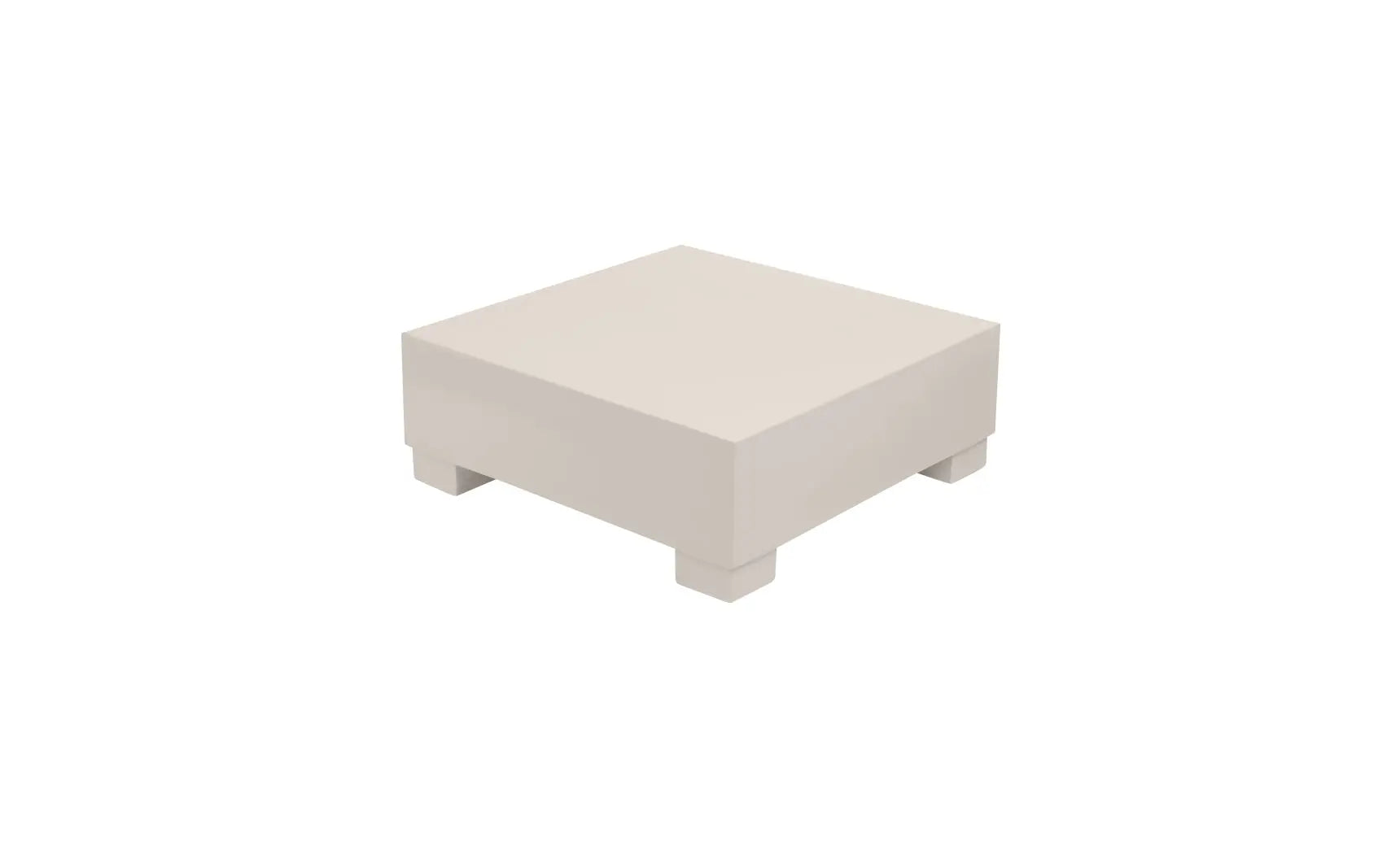 Signature coffee table with glass top and wooden legs in a modern design.