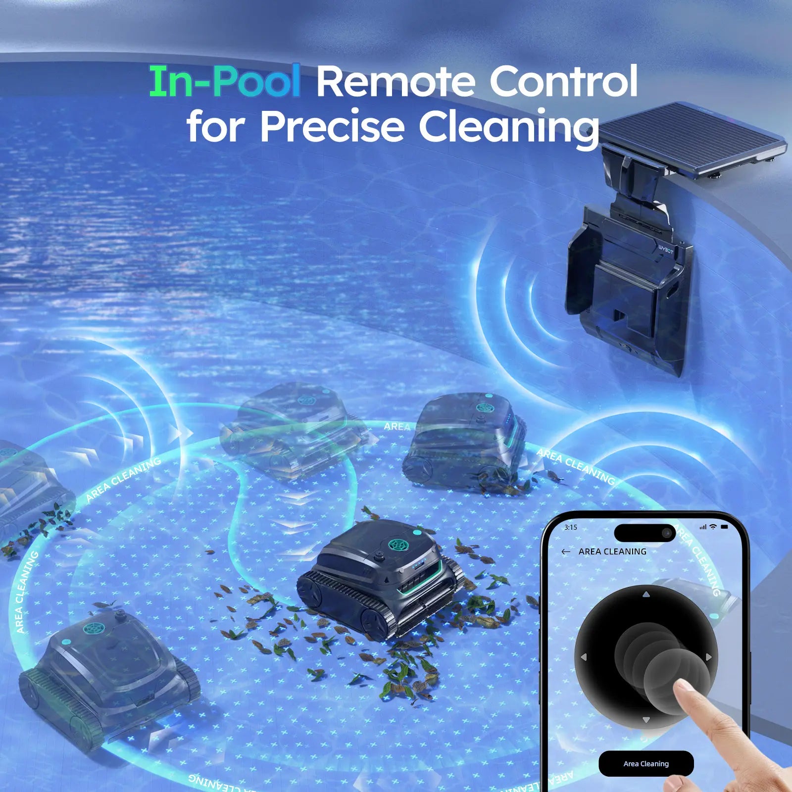 WYBOT S2 Solar with Solar-Powered Charging Dock Robotic Pool Cleaner