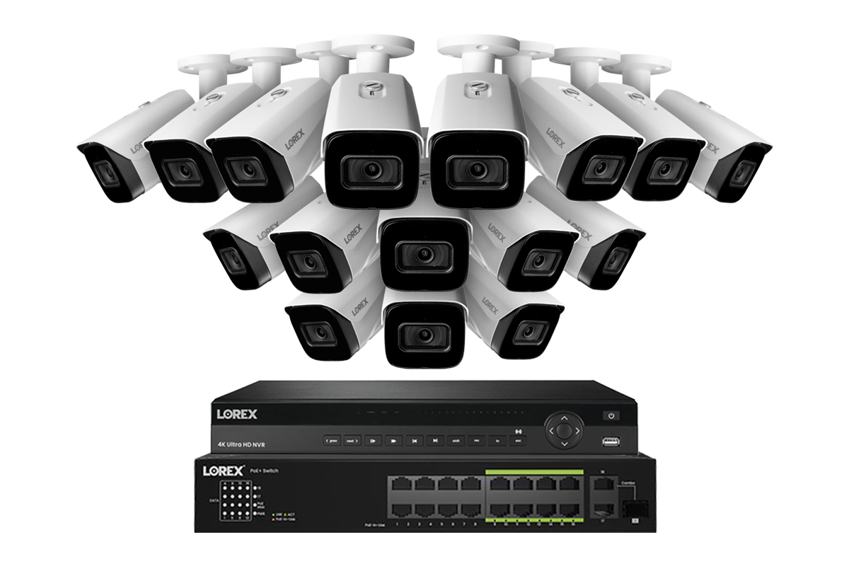 Lorex Elite Series NVR with N3 (Nocturnal Series) IP Bullet Cameras – 4K 32-Channel 8 TB Wired System