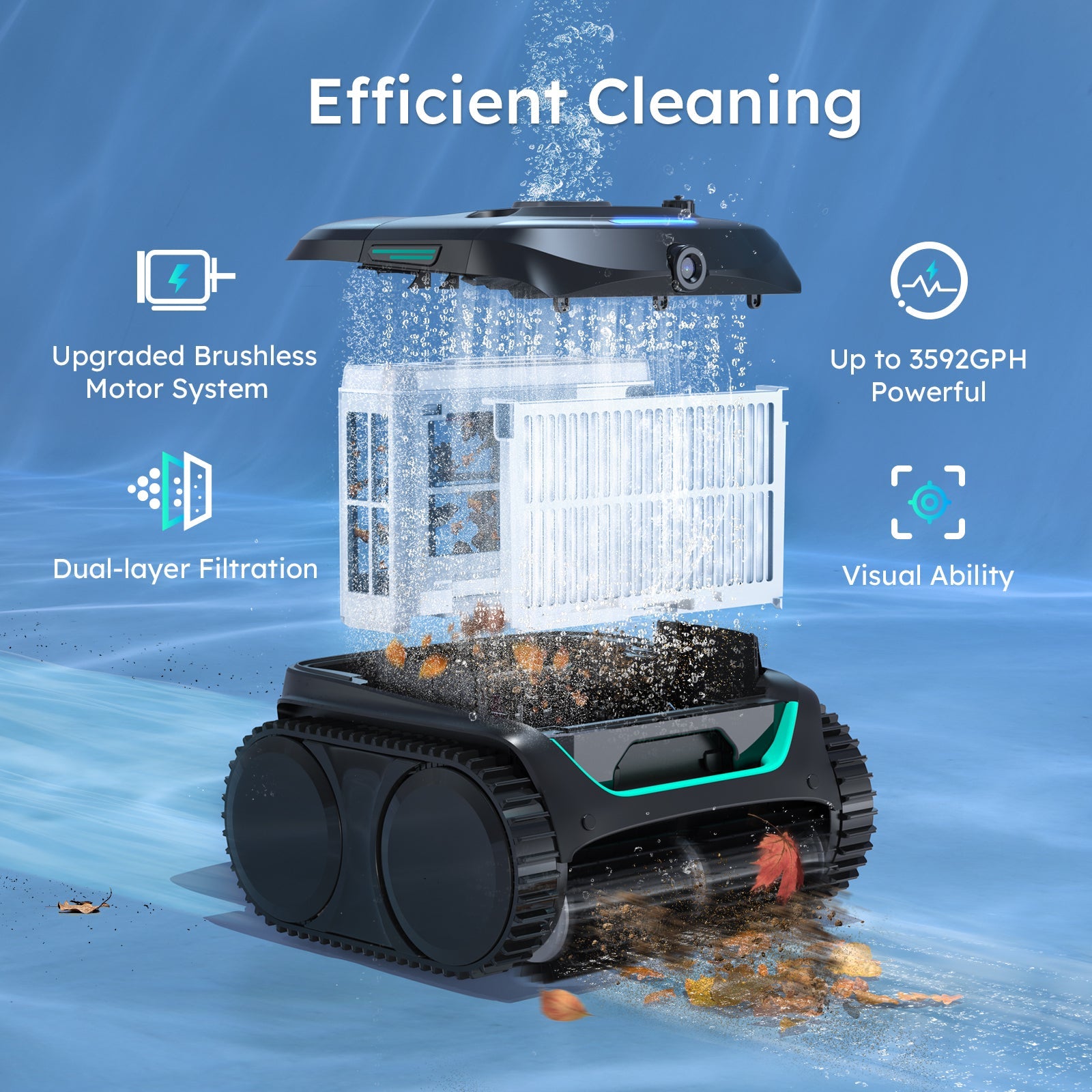 WYBOT C2 Vision Cordless Robotic Pool Cleaner