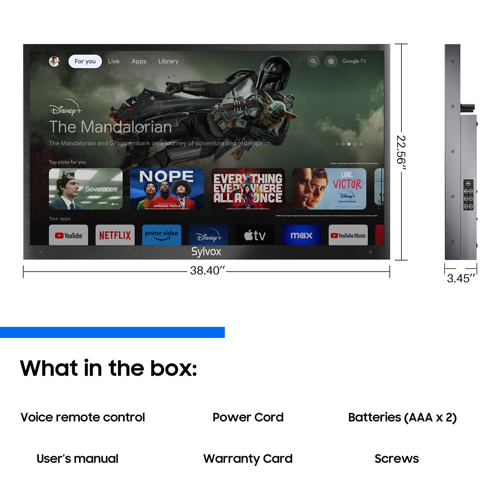 43" Outdoor TV(Google TV) - 2024 Deck Pro 2.0